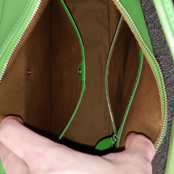 💚RARE Ralph Lauren💚 - Kelly Green Leather Equestrian Stirrup Hobo Bag - Picture 11 of 16